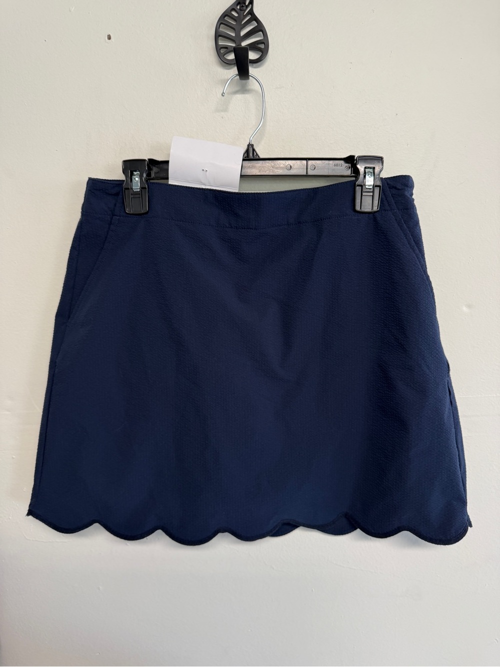 WALTER HAGEN blue scalloped hem built in shorts scooter mini skirt 8